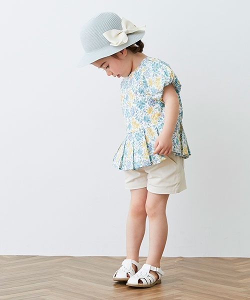 petit main(プティマイン)の「【防汚加工】ベーシックショートパンツ(その他パンツ・キッズ・ピンク/ブルー/サックスブルー/ベージュ/キナリ/エメラルド・110cm/120cm/80cm/100cm/130cm/90cm)」の9枚目の写真