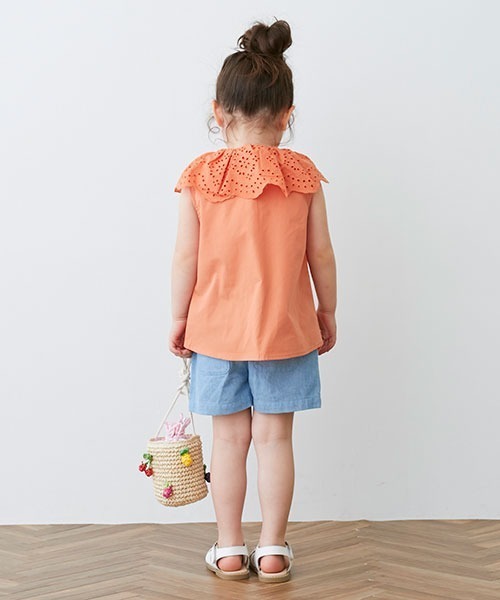 petit main(プティマイン)の「【防汚加工】ベーシックショートパンツ(その他パンツ・キッズ・ピンク/ブルー/サックスブルー/ベージュ/キナリ/エメラルド・110cm/120cm/80cm/100cm/130cm/90cm)」の12枚目の写真