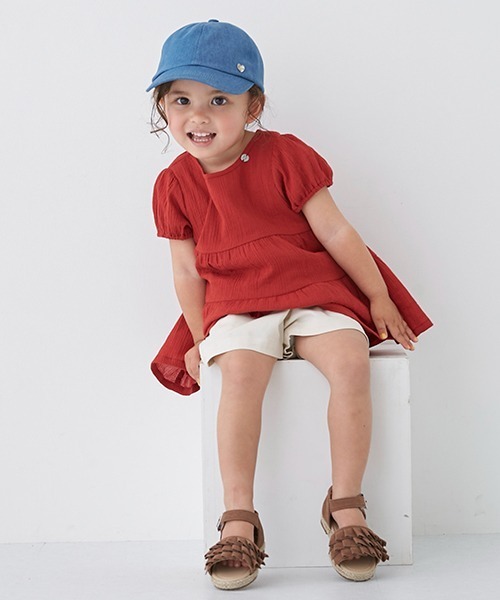 petit main(プティマイン)の「【防汚加工】ベーシックショートパンツ(その他パンツ・キッズ・ピンク/ブルー/サックスブルー/ベージュ/キナリ/エメラルド・110cm/120cm/80cm/100cm/130cm/90cm)」の16枚目の写真