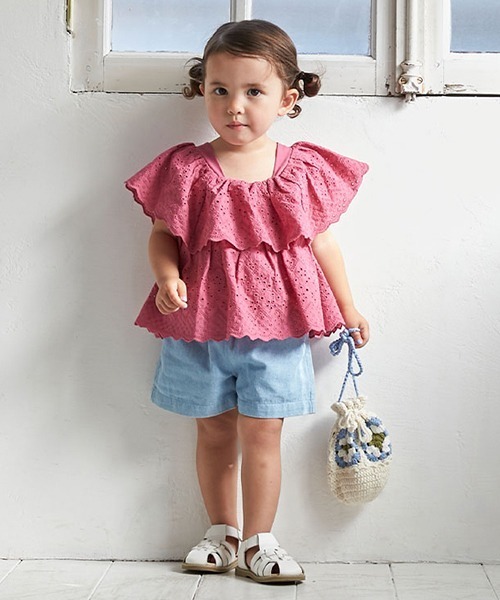 petit main(プティマイン)の「【防汚加工】ベーシックショートパンツ(その他パンツ・キッズ・ピンク/ブルー/サックスブルー/ベージュ/キナリ/エメラルド・110cm/120cm/80cm/100cm/130cm/90cm)」の20枚目の写真