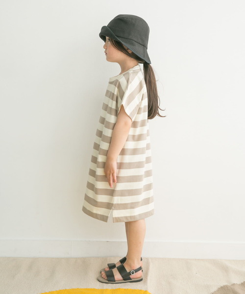 FORK&SPOON(フォークアンドスプーン)の「FORK&SPOON ボーダーカットソーワンピース(KIDS)(ワンピース・キッズ・ブラウン系その他/ベージュ系その他・120/105/135)」の6枚目の写真