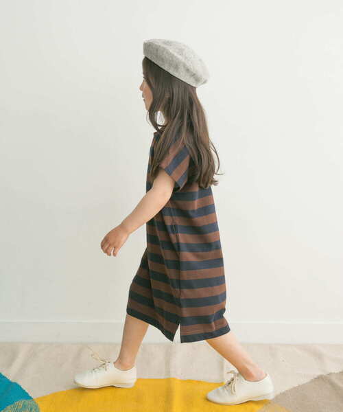 FORK&SPOON(フォークアンドスプーン)の「FORK&SPOON ボーダーカットソーワンピース(KIDS)(ワンピース・キッズ・ブラウン系その他/ベージュ系その他・120/105/135)」の12枚目の写真