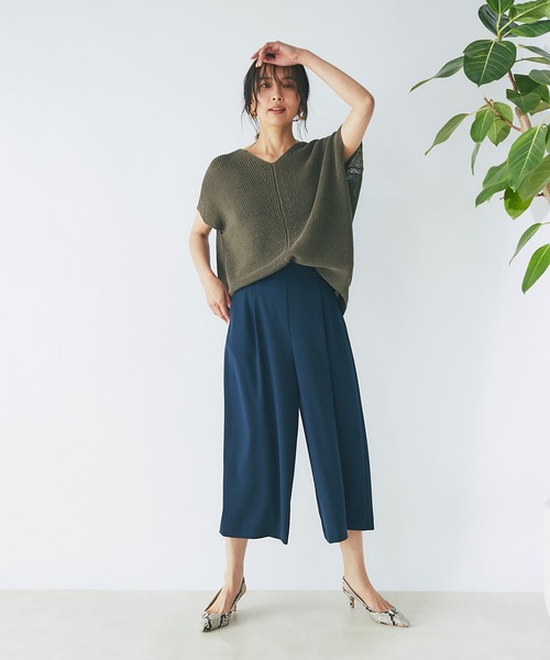 RIVE DROITE(リヴドロワ)の「ジョーゼットミディパンツ(その他パンツ・レディース・ライトベージュ/ネイビー/スカイブルー・FREE)」の15枚目の写真