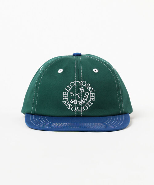 SAYHELLO(セイハロー)の「SAYHELLO / face logo Cap(キャップ・メンズ・グリーン・ONE SIZE)」の2枚目の写真