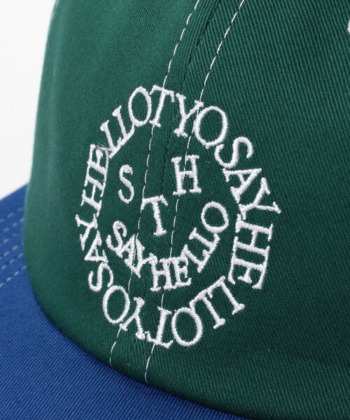 SAYHELLO(セイハロー)の「SAYHELLO / face logo Cap(キャップ・メンズ・グリーン・ONE SIZE)」の4枚目の写真