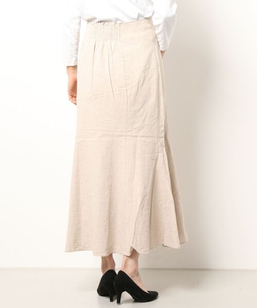 cepo（セポ）の「リネンレーヨン マーメイドスカート（スカート・レディース・ブラック/オフホワイト・M）」の3枚目の写真