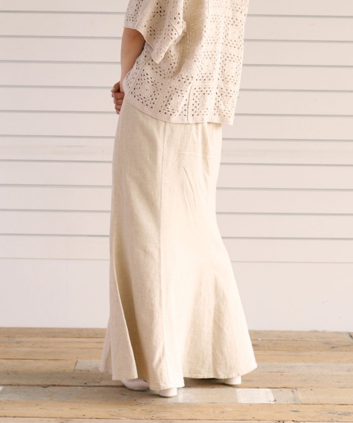 cepo（セポ）の「リネンレーヨン マーメイドスカート（スカート・レディース・ブラック/オフホワイト・M）」の17枚目の写真