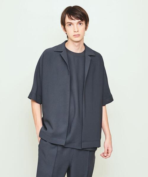 UNITED ARROWS & SONS ブラック L リブクルーシャツ UNITED ARROWS & SONS ブラック L リブクルーシャツ