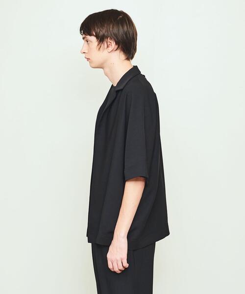 UNITED ARROWS & SONS ブラック L リブクルーシャツ UNITED ARROWS & SONS ブラック L リブクルーシャツ
