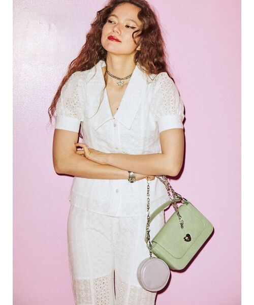 jouetie(ジュエティ)の「パッチワークレースブラウス【WEB限定】(シャツ/ブラウス・レディース・オフホワイト/ブラック・MEDIUM)」の15枚目の写真