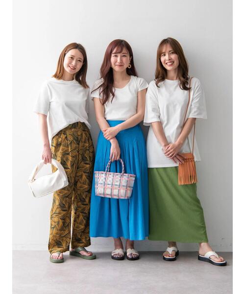 Green　Parks（グリーンパークス）の「(ｽﾄﾚｰﾄ)Tｼｬﾂ（Tシャツ/カットソー・レディース・ホワイト/ブラック/ピンク/オレンジ・FREE）」の15枚目の写真