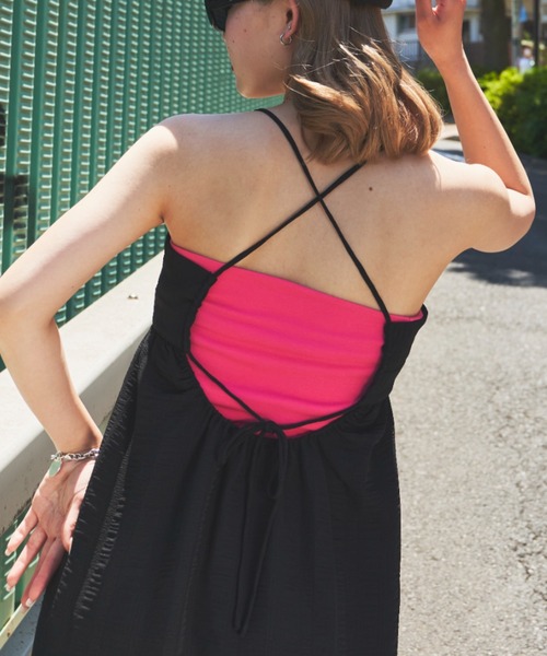 SHAGGIE(シャギー)の「ワッシャーロングワンピース(ワンピース・レディース・ブラック/イエロー/ブルー/ピンク・FREE)」の8枚目の写真