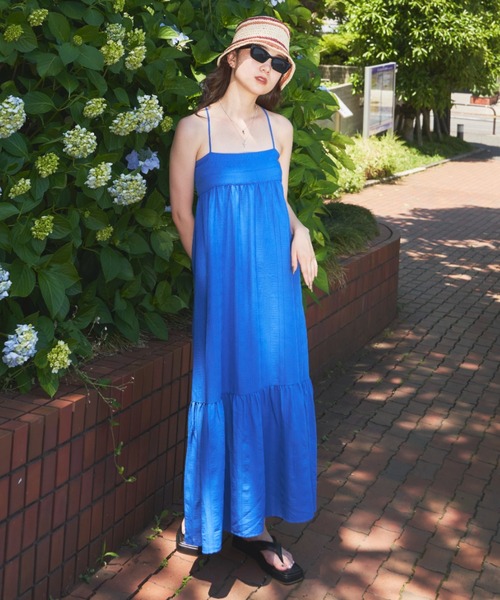 SHAGGIE(シャギー)の「ワッシャーロングワンピース(ワンピース・レディース・ブラック/イエロー/ブルー/ピンク・FREE)」の15枚目の写真