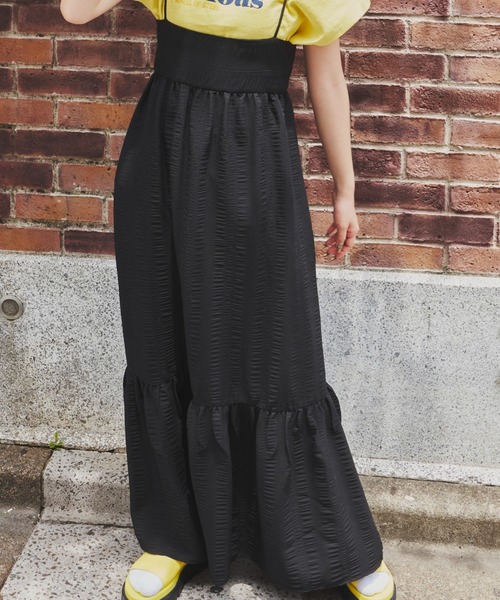 SHAGGIE(シャギー)の「ワッシャーロングワンピース(ワンピース・レディース・ブラック/イエロー/ブルー/ピンク・FREE)」の12枚目の写真