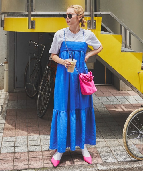 SHAGGIE(シャギー)の「ワッシャーロングワンピース(ワンピース・レディース・ブラック/イエロー/ブルー/ピンク・FREE)」の21枚目の写真