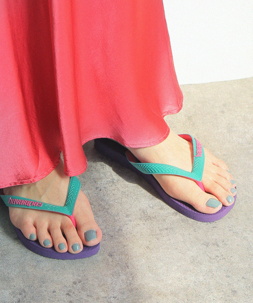 havaianas(ハワイアナス)の「【Havaianas/ハワイアナス】ビーチサンダル(サンダル・レディース・グレー/パープル・SMALL/MEDIUM)」の2枚目の写真