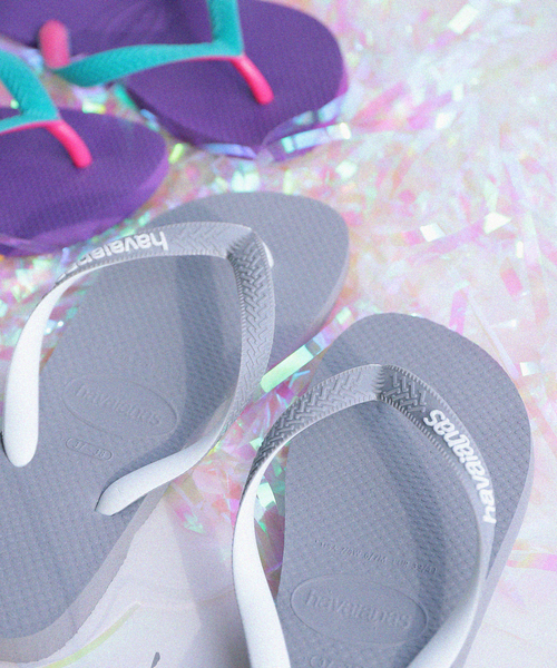 havaianas(ハワイアナス)の「【Havaianas/ハワイアナス】ビーチサンダル(サンダル・レディース・グレー/パープル・SMALL/MEDIUM)」の1枚目の写真