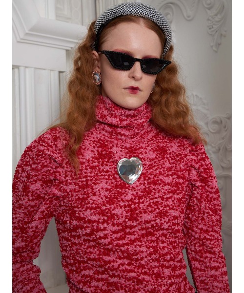 PAMEO POSE（パメオポーズ）の「META Heart Brooch（ブローチ/コサージュ・レディース・レッド/クリア・FREE）」の10枚目の写真