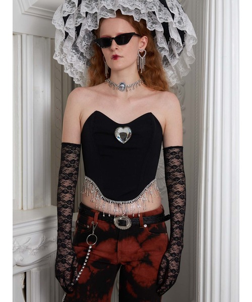 PAMEO POSE（パメオポーズ）の「META Heart Brooch（ブローチ/コサージュ・レディース・レッド/クリア・FREE）」の8枚目の写真