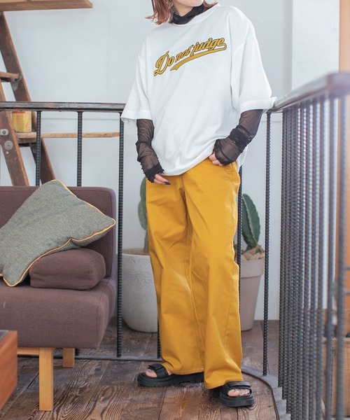 PBLIM（ページボーイリム）の「PAGEBOYLIM/サテンロゴスウェットT（Tシャツ/カットソー・レディース・レッド/オフホワイト/杢グレー・MEDIUM/LARGE）」の17枚目の写真