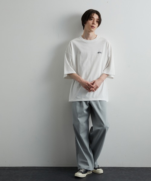 JUNRED（ジュンレッド）の「ランダムワッペンルーズTシャツ（Tシャツ/カットソー・メンズ・チャコールグレー/ホワイト・S/M/L）」の4枚目の写真