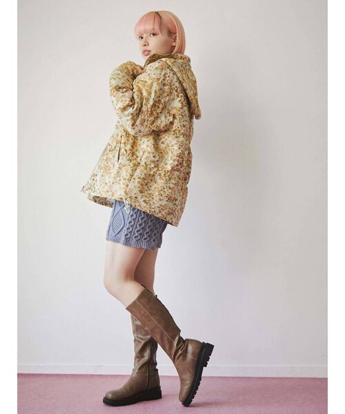 merry jenny（メリージェニー）の「daisyジャガードキルティングジャケット（マウンテンパーカー・レディース・ブラック/イエロー・FREE）」の11枚目の写真