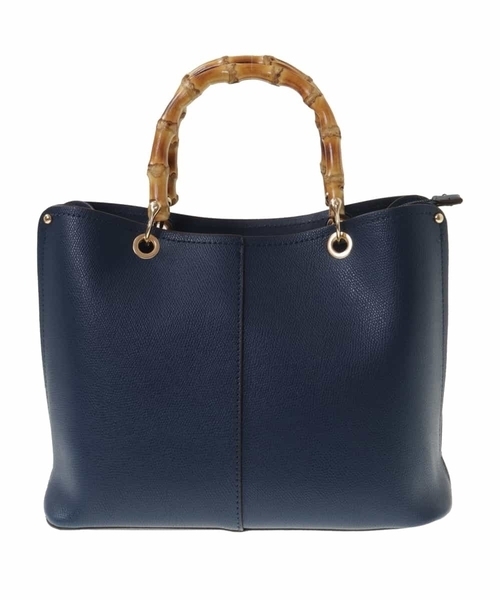 OFUON le MK（オフオンルエムケー）の「【2WAY】バンブーハンドルバッグ（トートバッグ・レディース・レッド/グレー/ネイビー・38）」の3枚目の写真