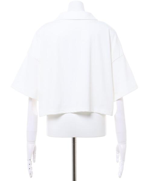 INGNI（イング）の「ハーフZIP胸刺繍ロゴ半袖Tシャツ（Tシャツ