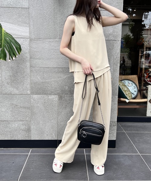 one way（ワンウェイ）の「BACKスリットタックパンツ（その他パンツ・レディース・ライトブルー/ブラック/ベージュ・FREE）」の11枚目の写真