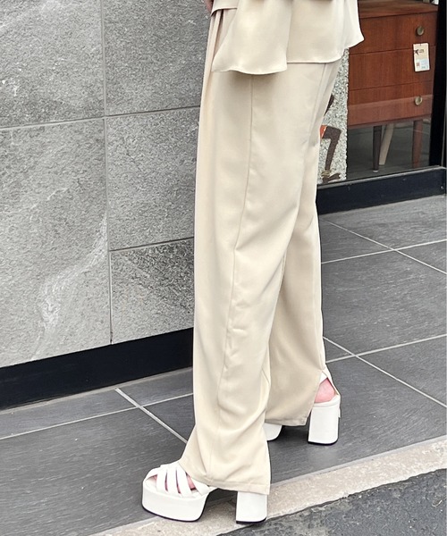 one way（ワンウェイ）の「BACKスリットタックパンツ（その他パンツ・レディース・ライトブルー/ブラック/ベージュ・FREE）」の15枚目の写真