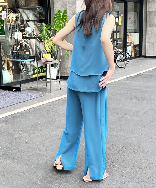 one way（ワンウェイ）の「BACKスリットタックパンツ（その他パンツ・レディース・ライトブルー/ブラック/ベージュ・FREE）」の10枚目の写真