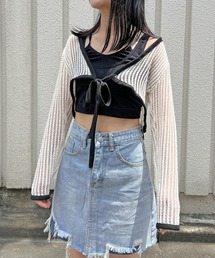 Jewelobe | 透かし編みクロップドカーディガン(カーディガン/ボレロ)