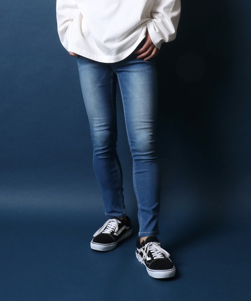 ANPAS（アンパス）の「Stretch Skinny Pants/ストレッチ スキニーパンツ スリムテーパードパンツ（デニムパンツ・メンズ・ブラック/ブルー系その他/ブルー系その他2/ブルー系その他3/ブルー系その他4・M/L/XL/S）」の3枚目の写真