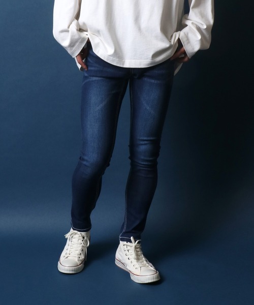 ANPAS（アンパス）の「Stretch Skinny Pants/ストレッチ スキニーパンツ スリムテーパードパンツ（デニムパンツ・メンズ・ブラック/ブルー系その他/ブルー系その他2/ブルー系その他3/ブルー系その他4・M/L/XL/S）」の4枚目の写真