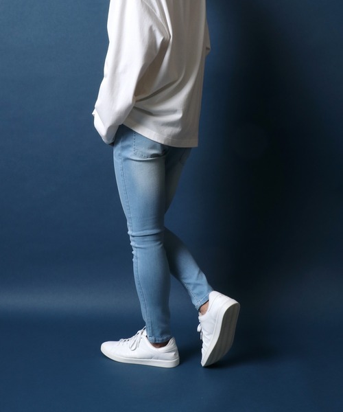 ANPAS（アンパス）の「Stretch Skinny Pants/ストレッチ スキニーパンツ スリムテーパードパンツ（デニムパンツ・メンズ・ブラック/ブルー系その他/ブルー系その他2/ブルー系その他3/ブルー系その他4・M/L/XL/S）」の12枚目の写真