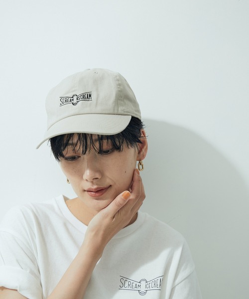 SALON adam et rope'（サロン アダム エ ロペ）の「【SCREAM ICE CREAM for SALON】ロゴキャップ（キャップ・レディース・ブラック/ベージュ/ピンク・FREE）」の2枚目の写真