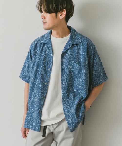 URBAN RESEARCH DOORS(アーバンリサーチドアーズ)の「ペイズリープリントショートスリーブシャツ(シャツ/ブラウス・メンズ・チャコールグレー/ブルー/ブラウン・MEDIUM/LARGE)」の5枚目の写真