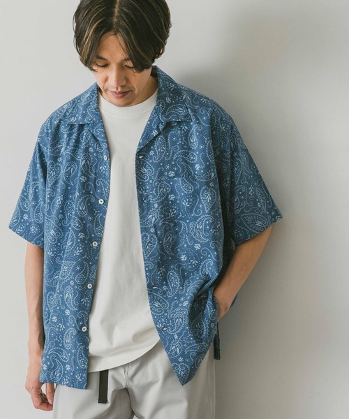 URBAN RESEARCH DOORS(アーバンリサーチドアーズ)の「ペイズリープリントショートスリーブシャツ(シャツ/ブラウス・メンズ・チャコールグレー/ブルー/ブラウン・MEDIUM/LARGE)」の6枚目の写真