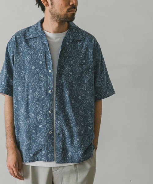 URBAN RESEARCH DOORS(アーバンリサーチドアーズ)の「ペイズリープリントショートスリーブシャツ(シャツ/ブラウス・メンズ・チャコールグレー/ブルー/ブラウン・MEDIUM/LARGE)」の13枚目の写真