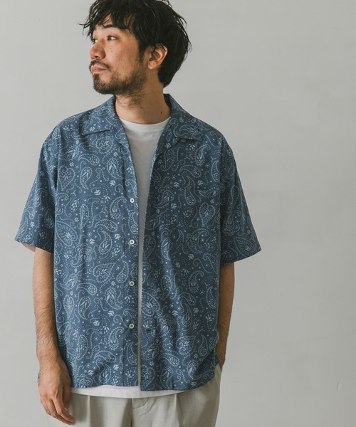 URBAN RESEARCH DOORS(アーバンリサーチドアーズ)の「ペイズリープリントショートスリーブシャツ(シャツ/ブラウス・メンズ・チャコールグレー/ブルー/ブラウン・MEDIUM/LARGE)」の17枚目の写真