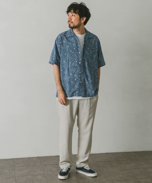 URBAN RESEARCH DOORS(アーバンリサーチドアーズ)の「ペイズリープリントショートスリーブシャツ(シャツ/ブラウス・メンズ・チャコールグレー/ブルー/ブラウン・MEDIUM/LARGE)」の18枚目の写真