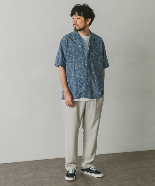 URBAN RESEARCH DOORS(アーバンリサーチドアーズ)の「ペイズリープリントショートスリーブシャツ(シャツ/ブラウス・メンズ・チャコールグレー/ブルー/ブラウン・MEDIUM/LARGE)」の19枚目の写真