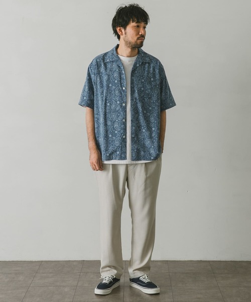 URBAN RESEARCH DOORS(アーバンリサーチドアーズ)の「ペイズリープリントショートスリーブシャツ(シャツ/ブラウス・メンズ・チャコールグレー/ブルー/ブラウン・MEDIUM/LARGE)」の20枚目の写真