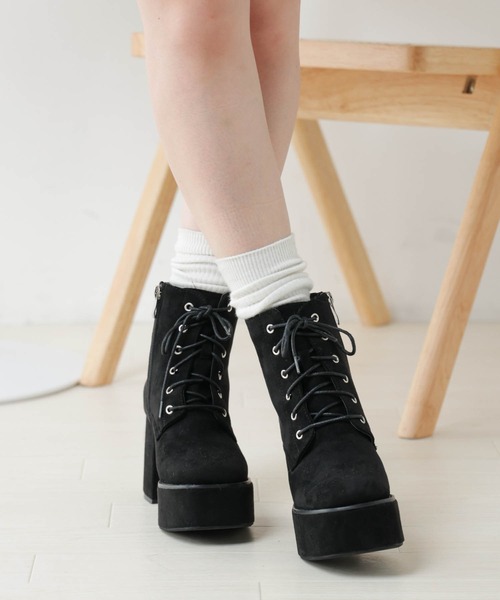 WEGO（ウィゴー）の「WEGO/ボリュームヒールブーツ（ブーツ・レディース・ブラック系その他/ブラック・LARGE/MEDIUM）」の18枚目の写真