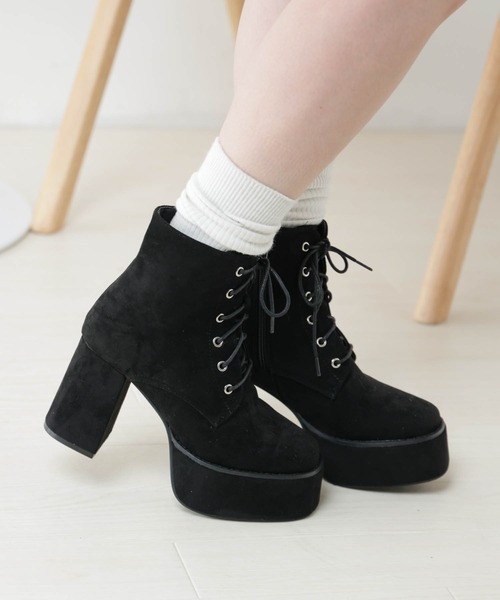 WEGO（ウィゴー）の「WEGO/ボリュームヒールブーツ（ブーツ・レディース・ブラック系その他/ブラック・LARGE/MEDIUM）」の19枚目の写真