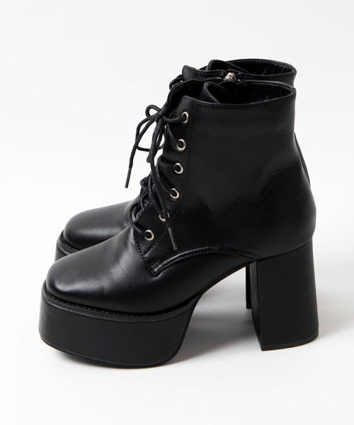 WEGO（ウィゴー）の「WEGO/ボリュームヒールブーツ（ブーツ・レディース・ブラック系その他/ブラック・LARGE/MEDIUM）」の10枚目の写真