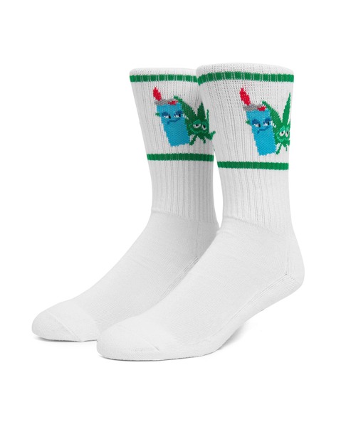 HUF(ハフ)の「FRENEMIES SOCKS / HUF ソックス 靴下(ソックス/靴下・メンズ・ホワイト/ブラック・O/S)」の2枚目の写真
