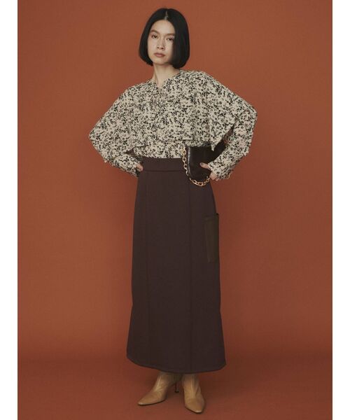 COTORICA（コトリカ）の「ケープカラーシャツ（シャツ/ブラウス・レディース・ブラック/ベージュ・FREE）」の7枚目の写真