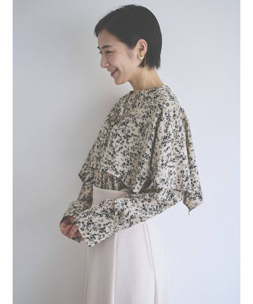 COTORICA（コトリカ）の「ケープカラーシャツ（シャツ/ブラウス・レディース・ブラック/ベージュ・FREE）」の13枚目の写真