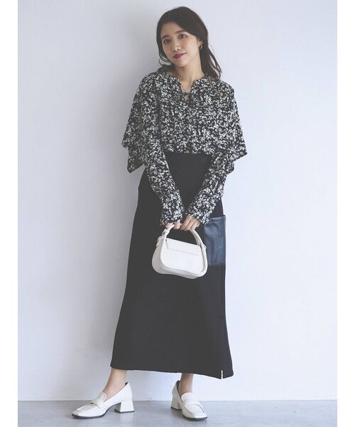 COTORICA（コトリカ）の「ケープカラーシャツ（シャツ/ブラウス・レディース・ブラック/ベージュ・FREE）」の16枚目の写真